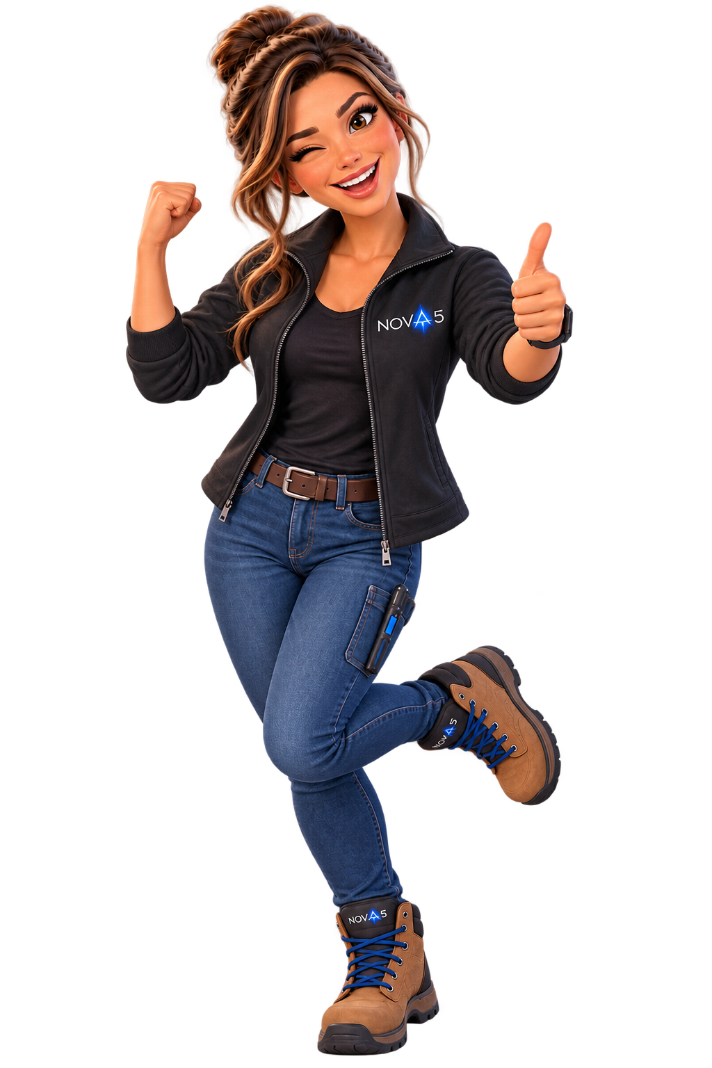 Nova giving a thumbs up